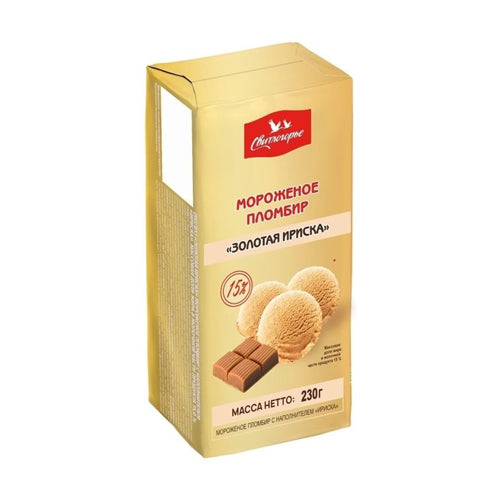картинка Мороженое пломбир "Золотая ириска". Свитлогорье 230г – Prostor.ae