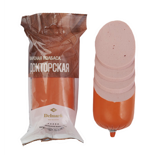 картинка Колбаса вареная "Докторская" Delmark (Узбекистан) 500г – Prostor.ae