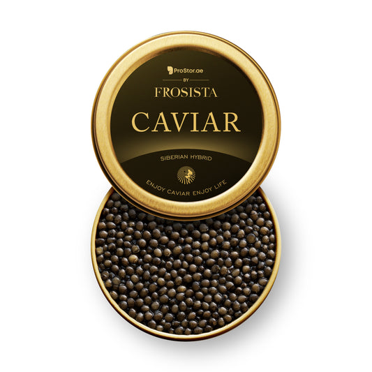 Black Sturgeon Caviar "Siberian Hybrid" (salt: 3.7%). ProStor.ae by Frosista 250g