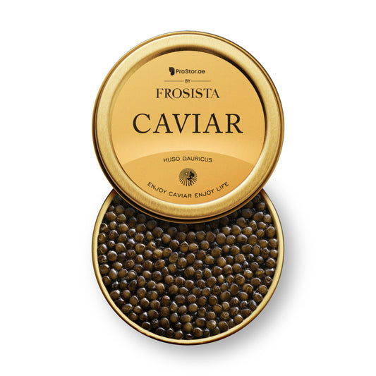 Black Sturgeon Caviar "Royal Kaluga" (salt: 3.2%). ProStor.ae by Frosista 250g