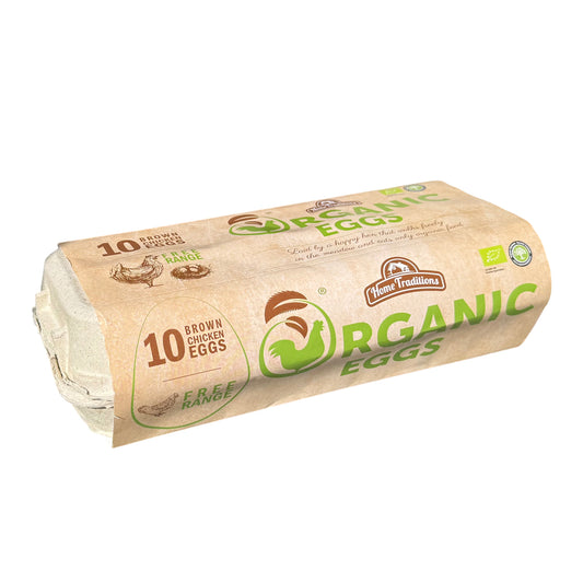 Органические яйца коричневые от кур свободного выгула "Organic Eggs" 10 шт.
