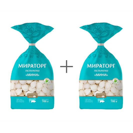 Пельмени "Мини" из мяса свинины, говядины. Мираторг 2 шт по 700 г