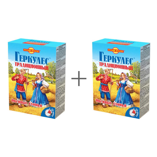 Геркулес "Традиционный" овсяные хлопья. Русский продукт 2 шт по 420 г