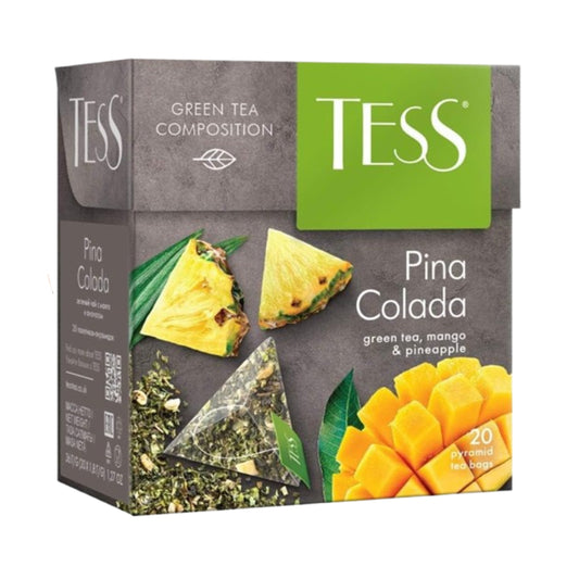 Green tea with tropical fruit aroma "Pina Colada" TESS (20 pyramids) 36g.