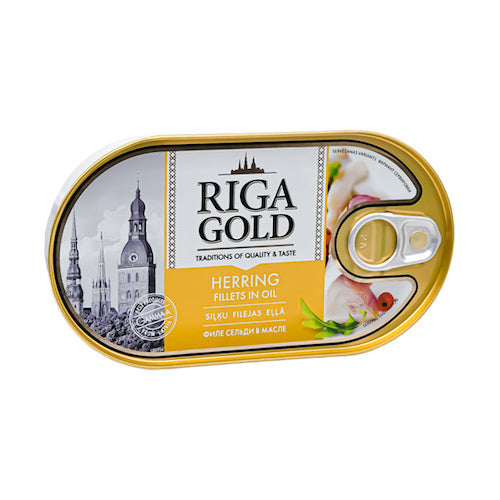 картинка Филе сельди в масле &quot;Riga Gold&quot; 190г – Prostor.ae