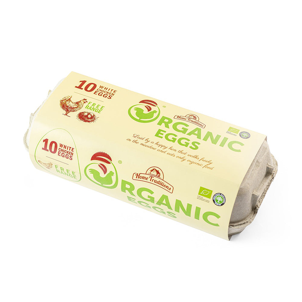 Органические яйца белые от кур свободного выгула Organic Eggs 10шт.