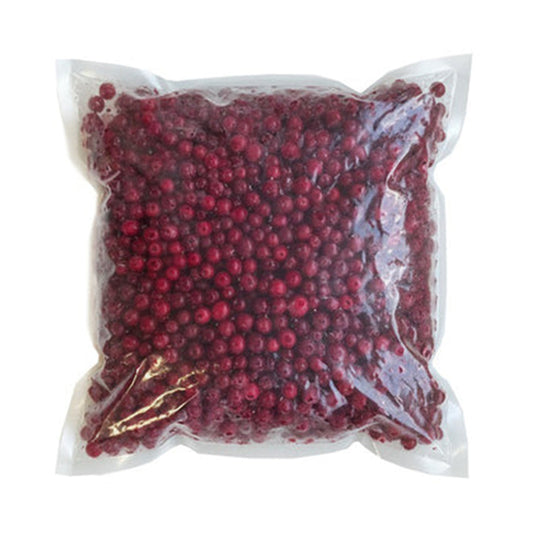 Quick-frozen wild cranberries, sugar-free. 1000 g, always welcome.