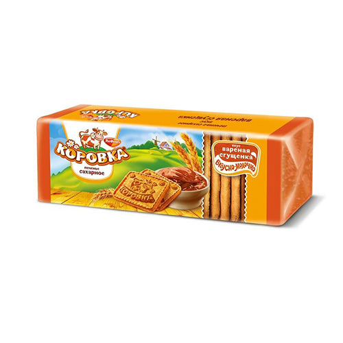 картинка Печенье сахарное "Коровка" с вареной сгущенкой. РотФронт 280г – Prostor.ae