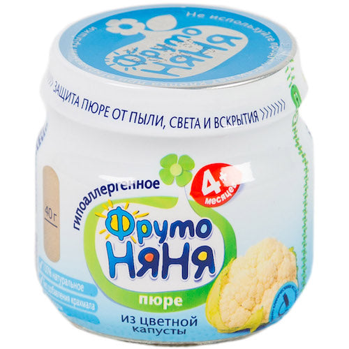картинка Пюре натуральное из цветной капусты с 4 месяцев ФрутоНяня 80г – Prostor.ae