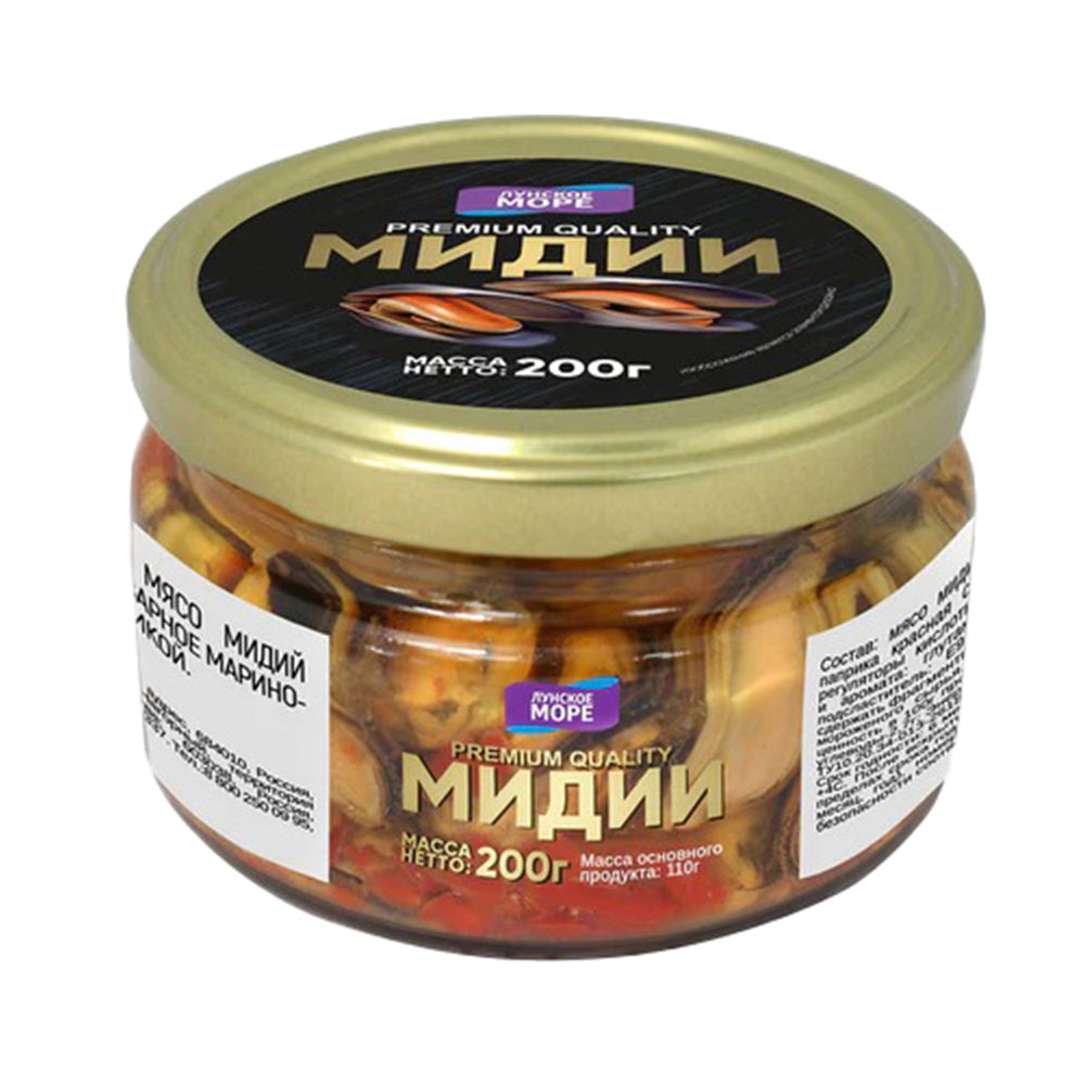 Мидии в масле с копченой паприкой "Премиум". Лунское море 200 г
