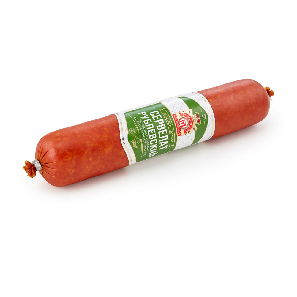 Салями варено-копченая "Рублевский сервелат" высший сорт. Гродненский мясокомбинат (Беларусь) 410 г