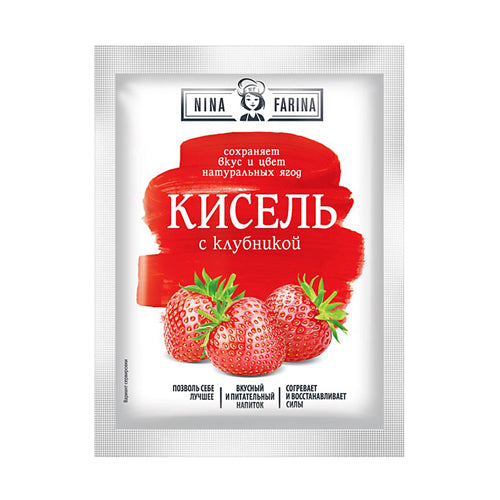 картинка Кисель с клубникой "Nina Farina" 110г – Prostor.ae