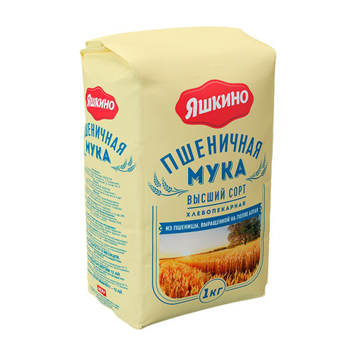 картинка Мука пшеничная высший сорт "Яшкино" 1кг – Prostor.ae