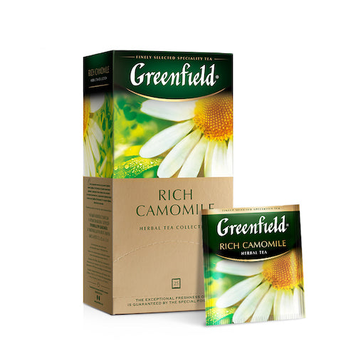 картинка Травяной чай ромашковый "Greenfield Rich Camomile" (25 пакетиков) 37,5г – Prostor.ae