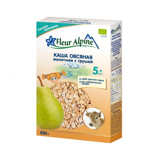 Porridge oatmeal milk with pear from 5 months Fleur Alpine 200g.