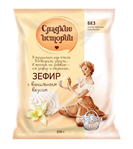 картинка Зефир со вкусом ванили Сладкие Истории 250г – Prostor.ae