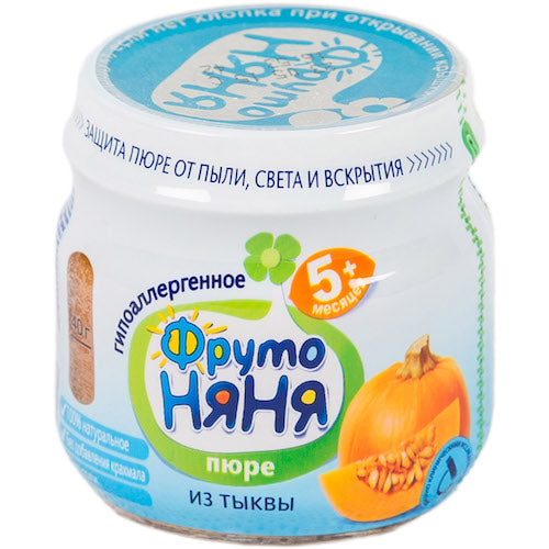 картинка Пюре натуральное из тыквы с 5 месяцев ФрутоНяня 80г – Prostor.ae