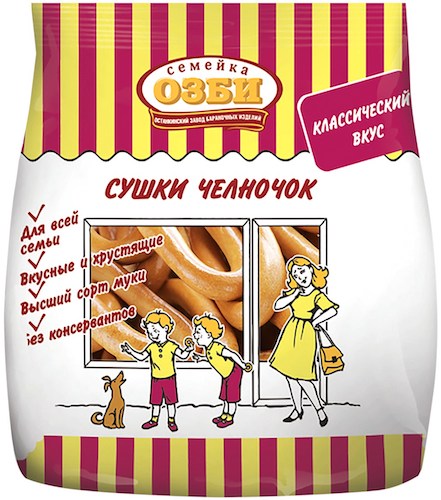 картинка Сушки Челночок &quot;Семейка Озби&quot; 200г. – Prostor.ae