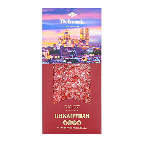картинка Колбаса сырокопченая "Пикантная" в нарезке. Delmark (Узбекистан) 100г – Prostor.ae