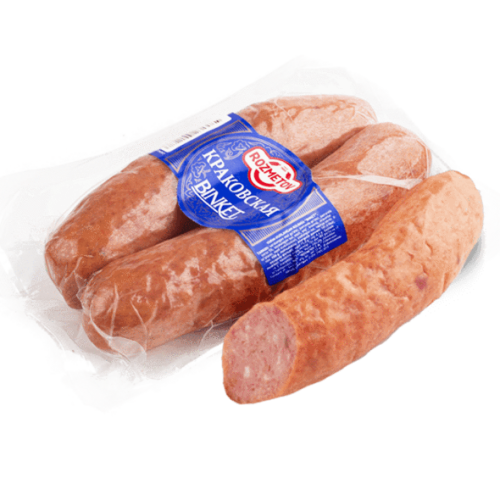 картинка Колбаса полукопченая "Краковская" Халяль "Rozmetov" (Узбекистан) 220г – Prostor.ae