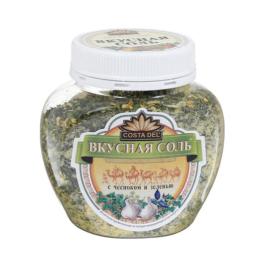 Salt with spices and vegetables "With garlic and herbs" "Tasty salt" 400g