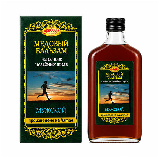 Honey balm "Men's" based on medicinal herbs "Altai Herbs" No. 3. Honey edge 250 ml