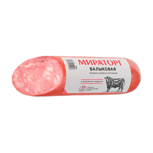 картинка Колбаса варено-копченая "Балыковая" Мираторг 375г – Prostor.ae