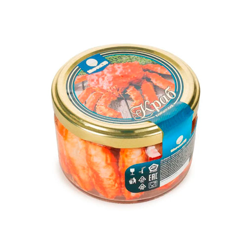 картинка Мясо краба в солевой заливке. "Широта 50" 220г – Prostor.ae