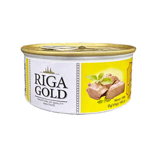 картинка Печень трески натуральная. Riga Gold 180г – Prostor.ae