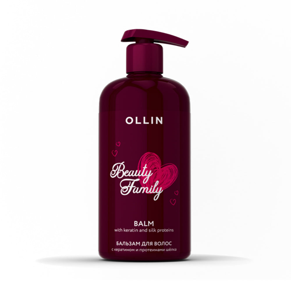 Ollin Professional Beauty Family Keratin Conditioner with Silk Proteins, 500 ml