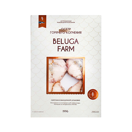 картинка Осетр горячего копчения. Beluga Farm 300г – Prostor.ae