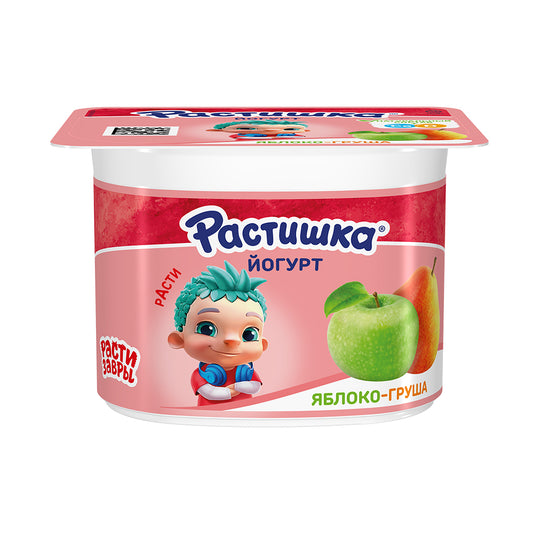 Детский йогурт "Яблоко-груша". Растишка 110 г