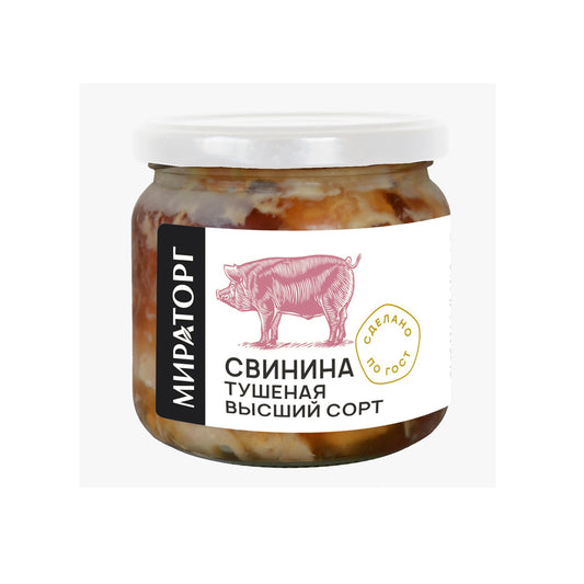 Тушеная свинина высшего сорта ГОСТ. Мираторг 350 г