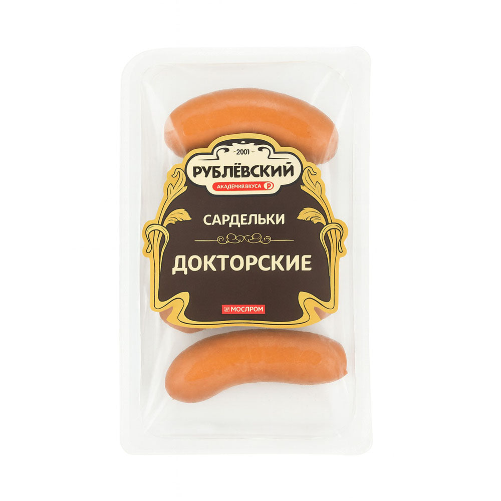 Сардельки "Докторские" в натуральной оболочке. Рублёвский 400 г