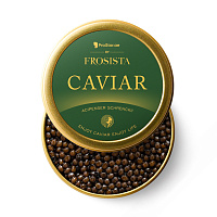 Black Sturgeon Caviar "Amur Osetra" (salt: 3.7%). Prostor.ae by Frosista 100g