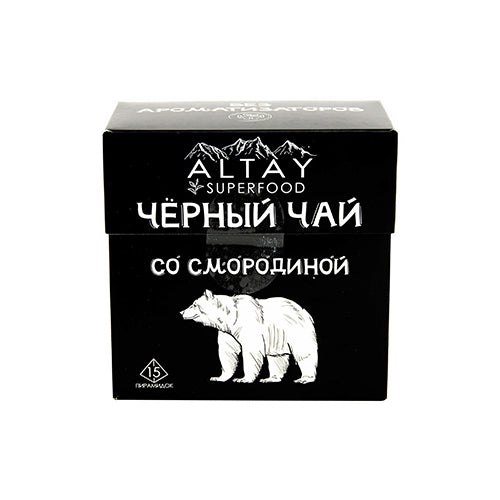 картинка Чай черный в пирамидках со вкусом смородины. Алтай суперфуд 30г – Prostor.ae