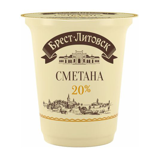 картинка Сметана 20% "Брест-Литовск" 300г – Prostor.ae