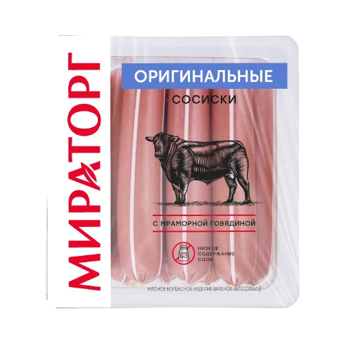 картинка Сосиски &quot;Оригинальные&quot; из фермерского мяса. Мираторг 350г – Prostor.ae