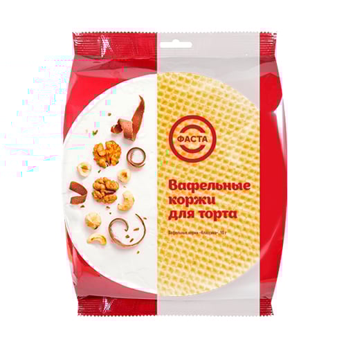 картинка Вафельные коржи для торта классические "Фаста" 90г – Prostor.ae