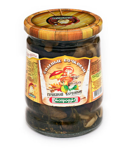 картинка Грибы соленые, бочковые "Грибной бочонок" (без уксуса) Экопродукт 540г. – Prostor.ae