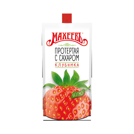 Ягоды "Клубника протертая с сахаром". Махеевъ 300 г