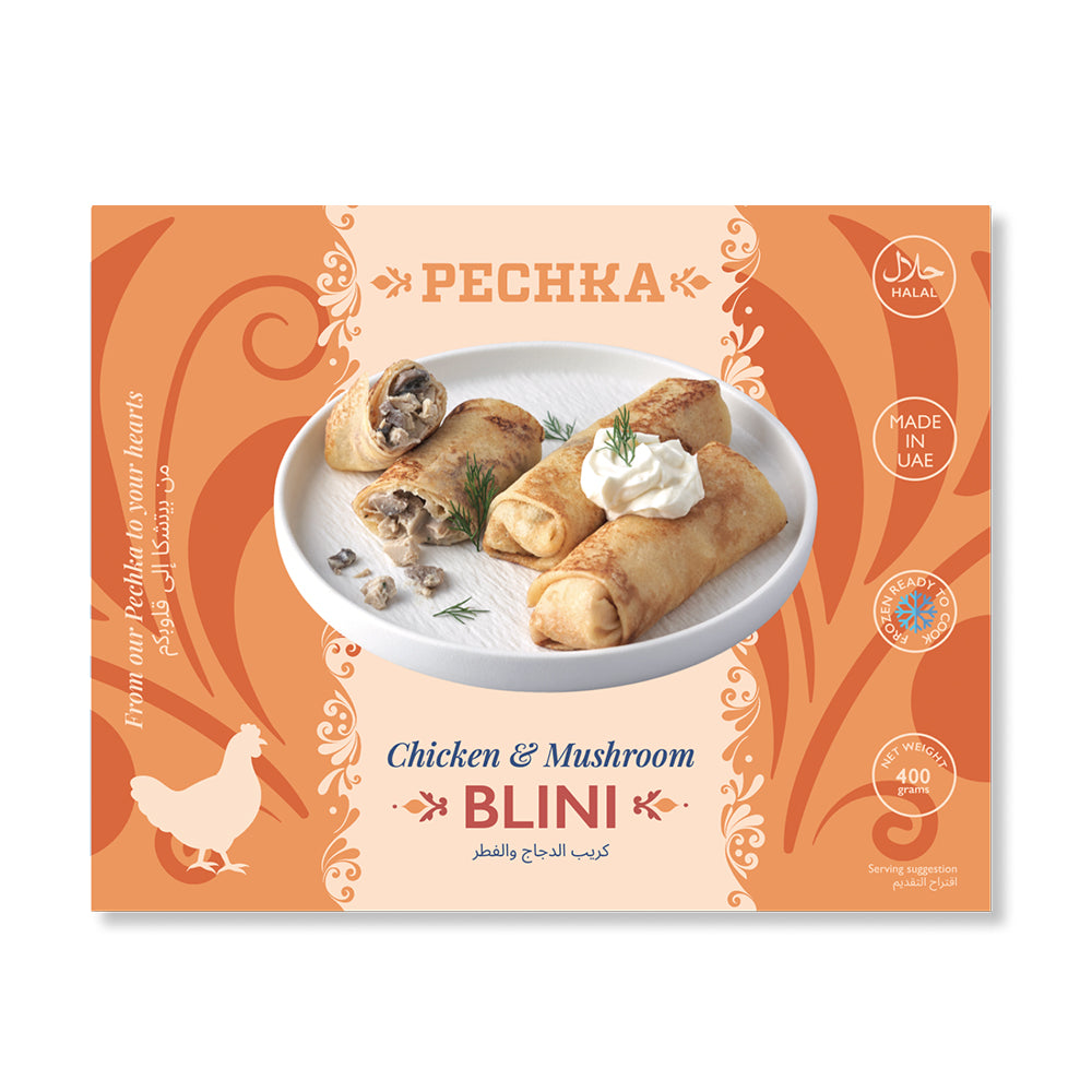Pancakes with chicken and mushrooms "Pechka" 400g