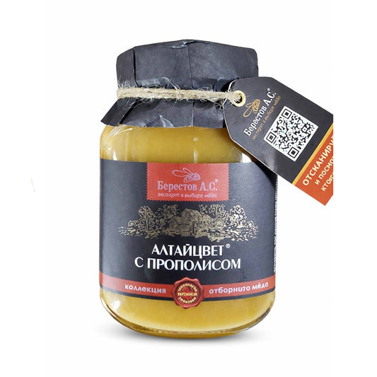 Мёд "Алтайцвет с прополисом" Берестов А.С. 200г.