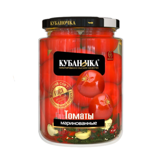 Pickled tomatoes Premium grade Kubanochka 720g.