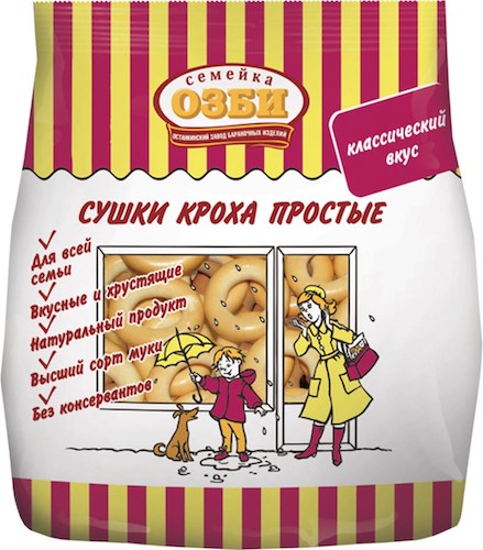 картинка Сушки Кроха простые "Семейка Озби" 200г. – Prostor.ae
