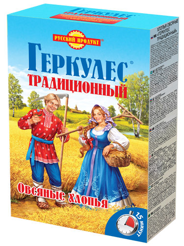 картинка Геркулес Традиционный, овсяные хлопья Русский продукт 420г – Prostor.ae