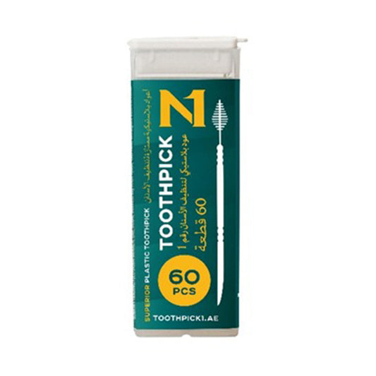 Plastic toothpicks with bristles (60 pcs. per pack)