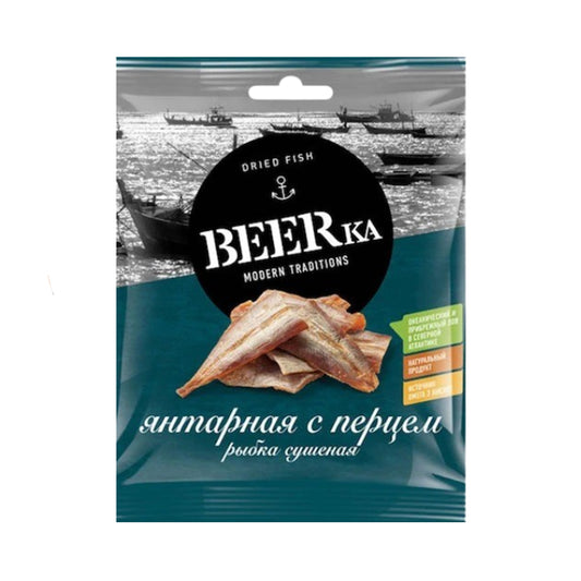 Янтарная с перцем рыбка (путассу) сушеная Beerka 40г.