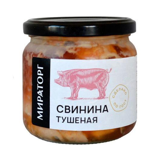 Miratorg Premium Stewed Pork, GOST Standard, 350g