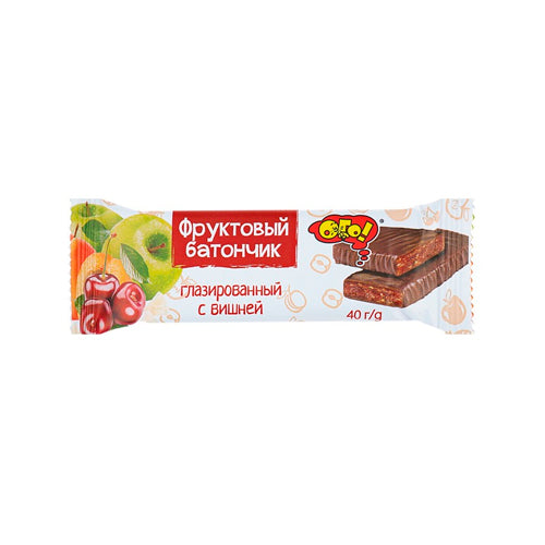 картинка Фруктовый батончик глазированный с вишней. ОГО 40г – Prostor.ae